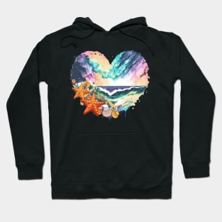 Beauty of marine life and let the waves, ocean, Big wave, blue, sea, surf, surfer, water Hoodie